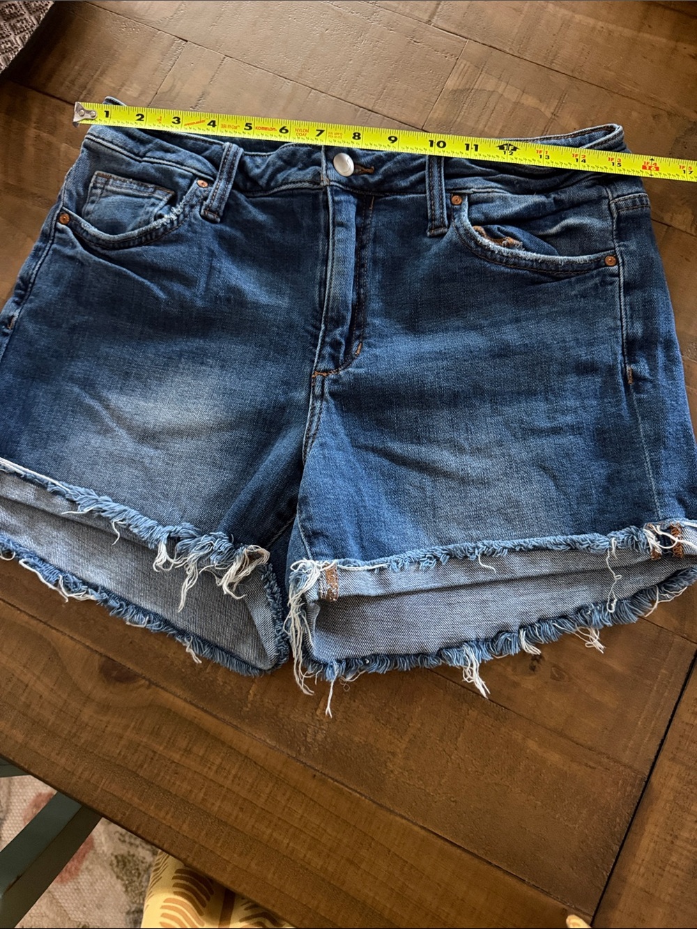 Joe's Jeans Distressed Blue Denim Cutoff Shorts - Picture 4 of 6